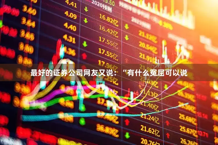 最好的证券公司网友又说：“有什么冤屈可以说